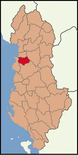 Location of Krujë District