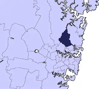 Location in Metropolitan Sydney