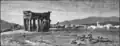 An engraving of the qubbat with Duris in the background (c. 1878)[8]
