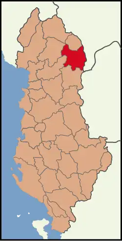 Location of Kukës District
