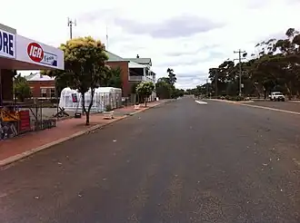 Main street in Kukerin