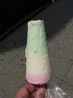 Pistachio, vanilla, and rose-flavoured kulfi