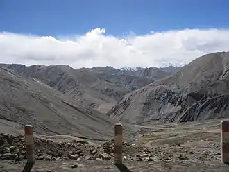The western Kunlun Mountains from the Xinjiang-Tibet Highway, near the border between Hekang County and Kargilik County
