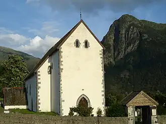 Front of church