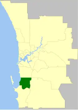 The City of Kwinana within the Perth metropolitan area