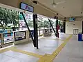 The northern platform for eastbound buses