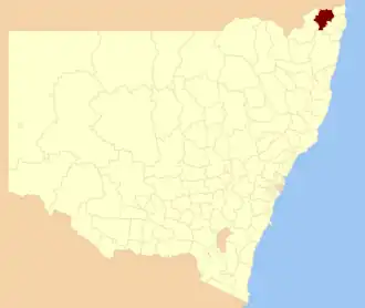 Location in New South Wales