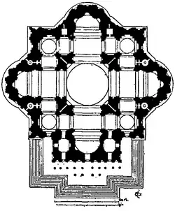 Plan 3. This plan shows a return to the form of plan 1 but with all the various parts made bolder.