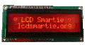Orange LCD mounted on the LCD Smartie official hardware