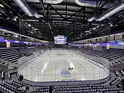 Interior of arena in hockey configuration