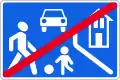 End of residential area