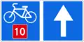 Number and direction of the road or cycle track