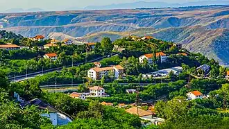 General view of the Lachin town in 2024