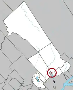 Location within La Jacques-Cartier RCM