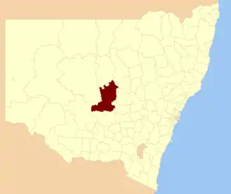 Location in New South Wales