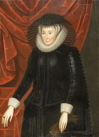 Portrait of Lady Katherine Smythe Scott, circa 1625, Wiliam Larkin