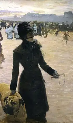 Lady Walking Her Dog, 1878