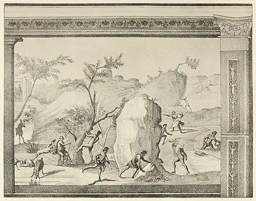 Adventures of Laestrygones, fresco from the Esquiline Hill, Rome