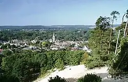 View from the east, looking over the town towards the airfield