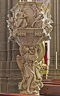Marble pulpit designed by Pasquale Bocciardo