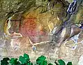 Prehistoric paintings inside Cueva de la Laja Alta