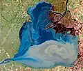 An image of Lake St. Clair from April 19, 2023