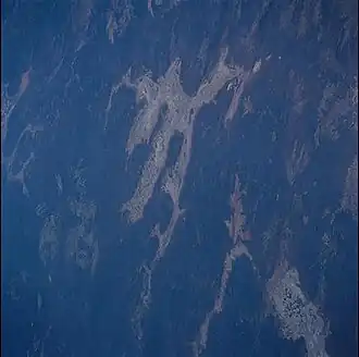 Satellite photo of Lake Barlee