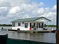 A houseboat in Lake Bigeaux, near Henderson, Louisiana, US