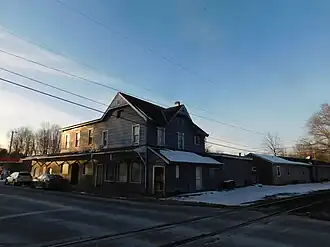 The former West Shore Railroad station in Lake Katrine in January&nbsp;2026.