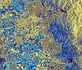 Lake Success region, California. False colour RGB image of scans from two different dates.