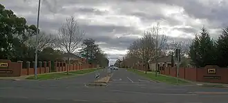 Lake Gardens Avenue looking West from Gillies Street near the Ballarat Botanic Gardens