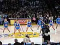 Image 8The Laker Girls, an all-female National Basketball Association Cheerleading squad that supports the Los Angeles Lakers basketball team in home matches, performing in 2007