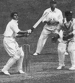 Lala Amarnath batting during a match against Middlesex at Lord's, c. 1936[107]