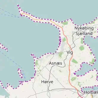 Map from 2017 showing the current extent of Lammefjorden