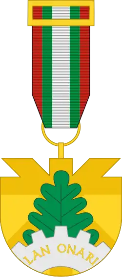 A stylized drawing of the award