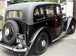 Rear view of six-light saloon