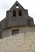 The gable-end bell tower.
