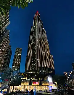 View of the building from street level with Vincom Center Landmark 81 Mall