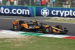 Norris driving the McLaren MCL39 at the 2025 Italian Grand Prix