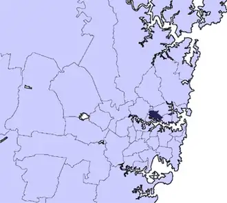 Location in Metropolitan Sydney