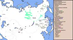 Tungusic languages- geographical distribution