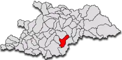 Location in Maramureș County