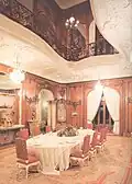 Dining room in the Laranjeiras Palace, the official residence of the governor of the Brazilian state of Rio de Janeiro