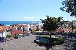 The city of Funchal as seen from the lookout at Largo das Cruzes in São Pedro