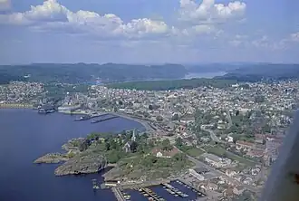 Widerøe aerial photo, 1964.