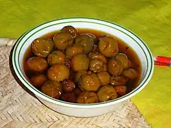 Lasora achar, with fragrant manjack berries