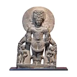 Sculpture of Vishnu from the Later Gupta period found in Benisagar in Singhbhum, Jharkhand