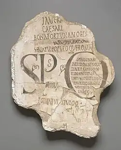 Ink and gypsum inscription from Dura-Europos, 193–211 AD