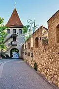 Castle wall and gateway, 2011