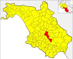 Laurino within the Province of Salerno